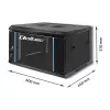 Qoltec 54462 RACK skapis 19 | 6U | 600 x 370 x 450