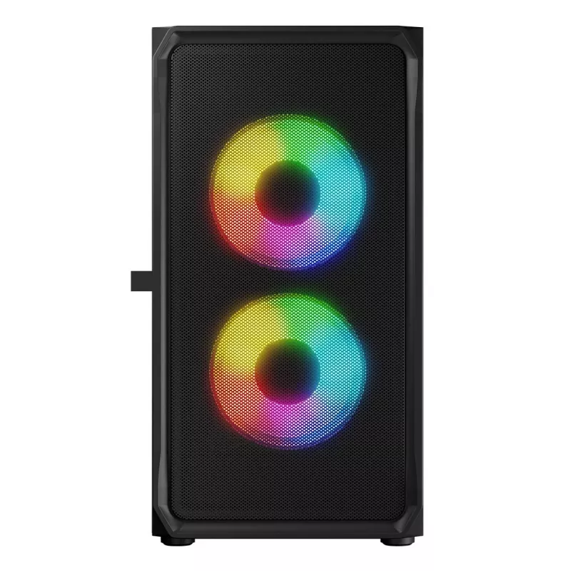 Computer Case Logic Concept Portos Mini ARGB Micro ATX Melns