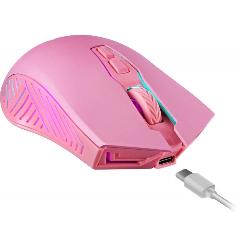 Bezvadu spēļu pele DEFENDER P ANDORA PINK interfeiss