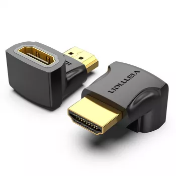 Vention HDMI 90 grādu adapteris no vīrieša uz sieviešu, melns