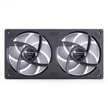 Dzesēšanas ventilators Jonsbo ZB-240 240mm ARGB PWM melns — Bezgalības spoguļa dizains
