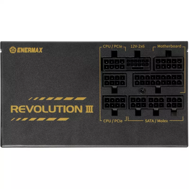 Barošanas bloks ENERMAX ERV1000G-AHG-MAC, 1000 W, 20+4 kontaktu ATX, pilnībā modulārs, 80 PLUS Gold, melns