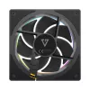 Dzesēšanas ventilators MODECOM VOLCANO LOOP 120 ARGB, 120 mm, PWM, 400–1400 RPM, melns