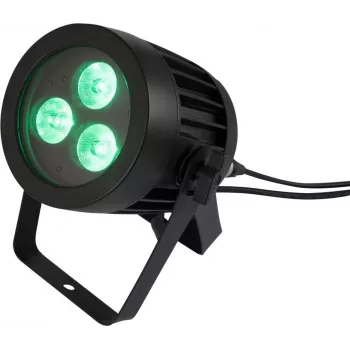 LED PAR gaisma EUROLITE 3x8W QCL Spot — 3x8W RGB COB LED, kompakts PAR prožektors