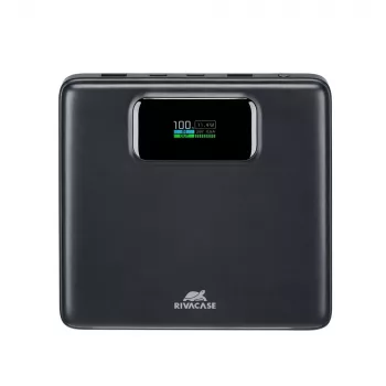 Ārējais akumulators Rivacase VA1090 — 20000 mAh, 77 Wh, kopējā izejas jauda 100 W, 440 g