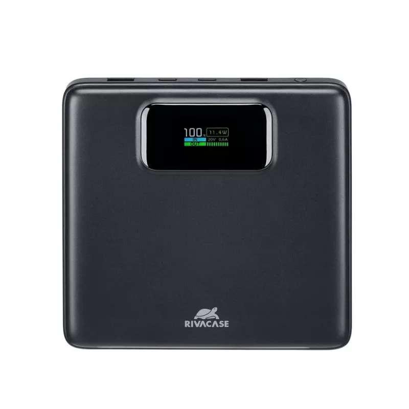 Ārējais akumulators Rivacase VA1090 — 20000 mAh, 77 Wh, kopējā izejas jauda 100 W, 440 g