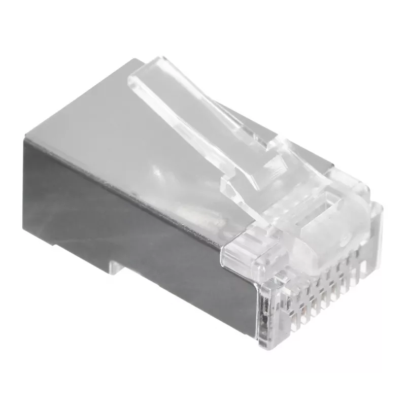 LANBERG RJ-45 vadu savienotājs PLS-5000EZ, Cat5e, F/UTP (FTP), pelēks, 100 gab.