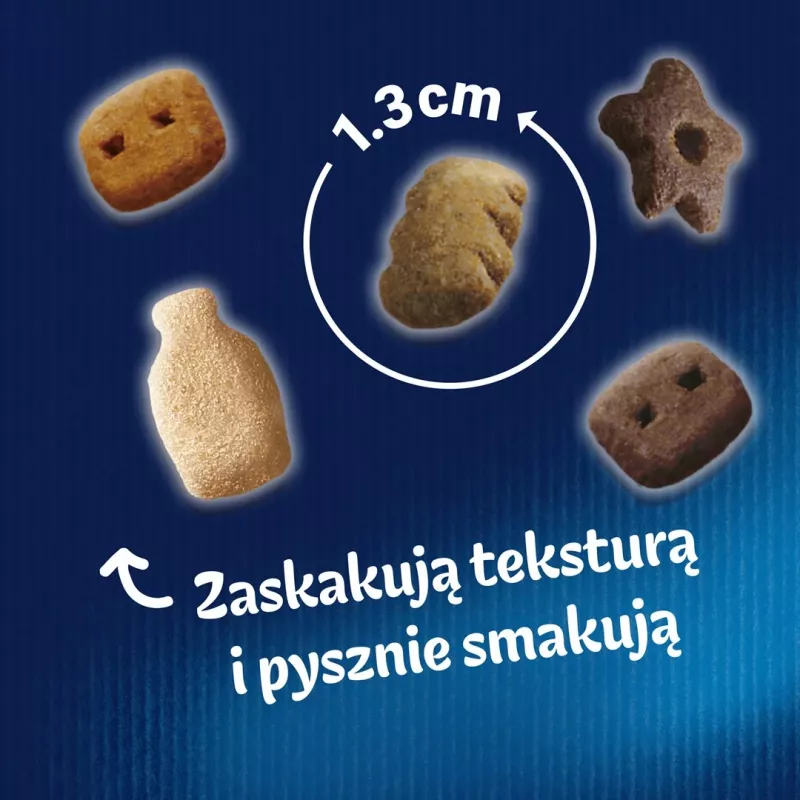 Kaķu kārums Felix Party Mix Dairy Delight 60 g — kraukšķīgi, piena garšas našķi pieaugušiem kaķiem, olbaltumvielas 35% tauki 19,5%