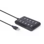 USB centrmezgls Gembird UHB-U2P10P-01 — 10 portu USB 2.0 centrmezgls