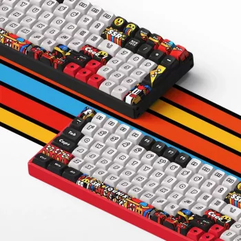 Ducky IQUNIX F97 Graffiti Blaze bezvadu spēļu tastatūra, RGB, Moonstone-Turbo slēdži