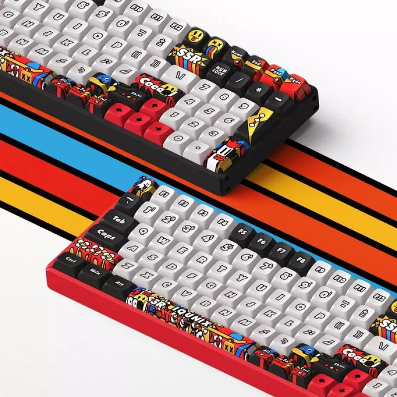 Ducky IQUNIX F97 Graffiti Blaze bezvadu spēļu tastatūra, RGB, Moonstone-Turbo slēdži
