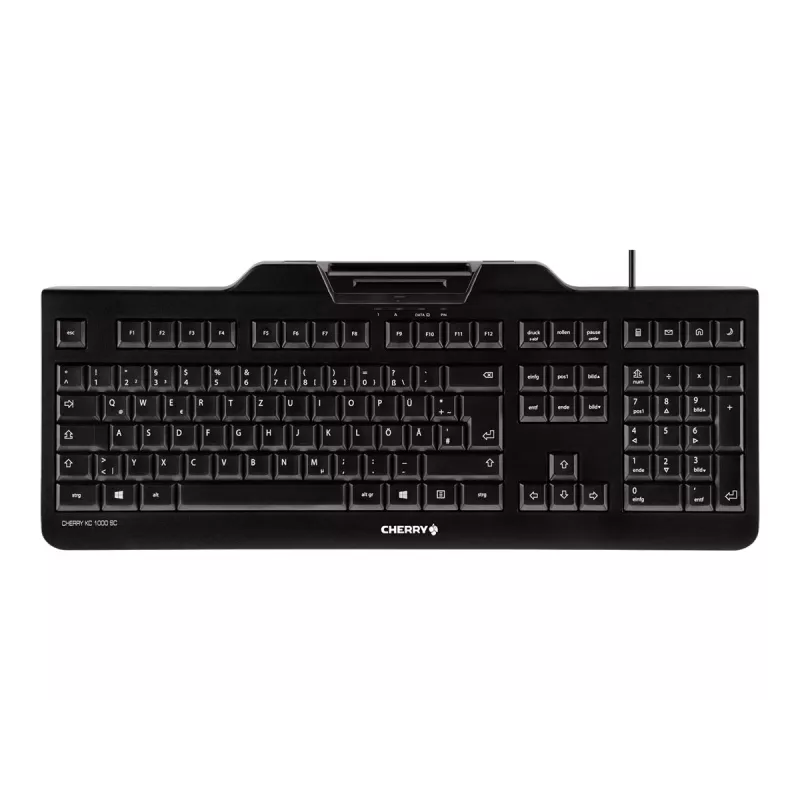 CHERRY KC 1000 SC tastatūra USB QWERTZ Šveices Melna