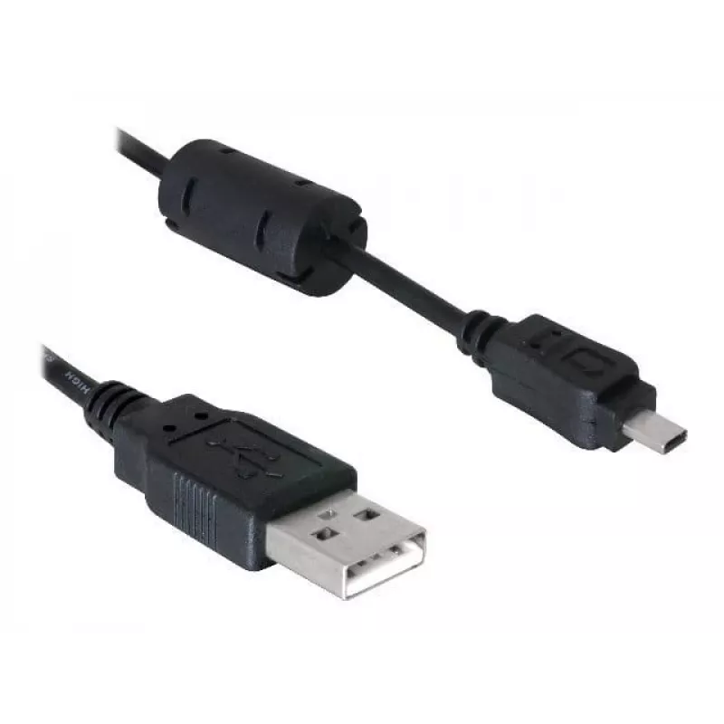 DeLOCK USB kabelis 1,83 m melns vīr./siev. niķeļa pārklājums