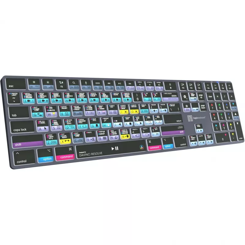 Logickeyboard LKB-RESB-TM-UK biroja Bluetooth QWERTY tastatūra, titāna pelēka