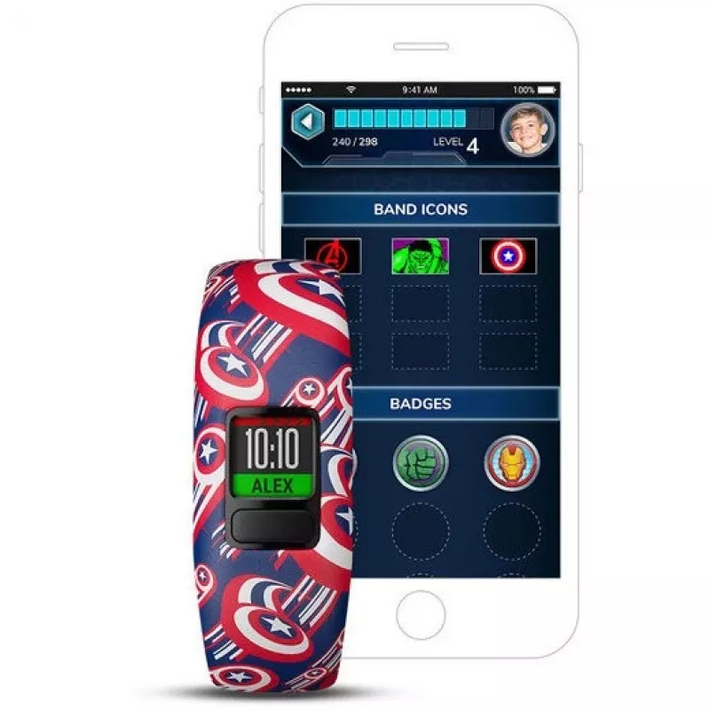 Garmin vivofit jr. 2 Marvel Captain America bērnu aktivitāšu viedierīce