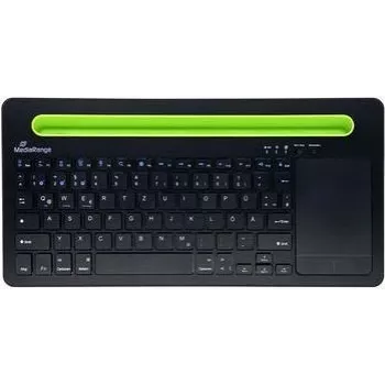 Tastatūra MediaRange MROS131 Office Bluetooth QWERTZ vācu Šveices melna zaļa