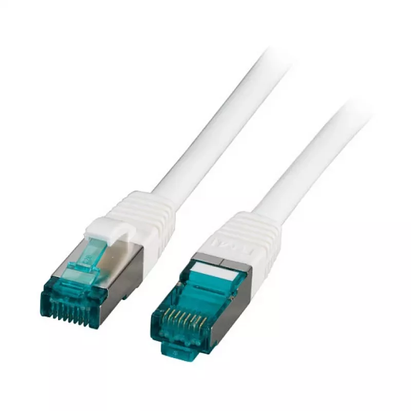 EFB-Elektronik RJ45 komutācijas kabelis Cat.6A S/FTP LSZH balts 1 m
