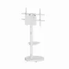 Grīdas TV statīvs GEMBIRD TVS-86TR-01-W 37–86 collu televizoriem, balts, grozāms un noliecams, VESA 200x200–600x400, maks. slodze 50 kg