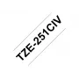 Brother TZE231CIV uzlīmju lente Melns uz balta TZe