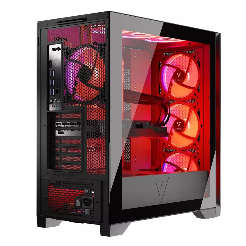 MODECOM korpuss VOLCANO EXPANSE T APEX ARGB MIDI Melns