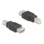 Savienotāju adapteris DeLOCK 67199 USB Type-B uz Type-A melns