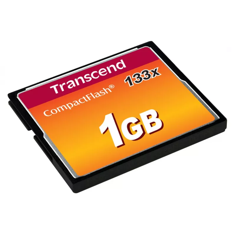 Transcend - Zibatmiņas karte - 1GB - 133x - CompactFlash karte (TS1GCF133)