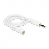 Audio kabelis 3,5 mm M-F DeLOCK 83763 0,5 m Balts