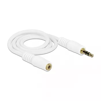 Audio kabelis 3,5 mm M-F DeLOCK 83763 0,5 m Balts