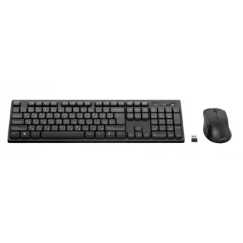 Bezvadu RF tastatūras un peles komplekts Belkin BBZ010DE — Pilna izmēra (100%), Vācu izkārtojums, Melns