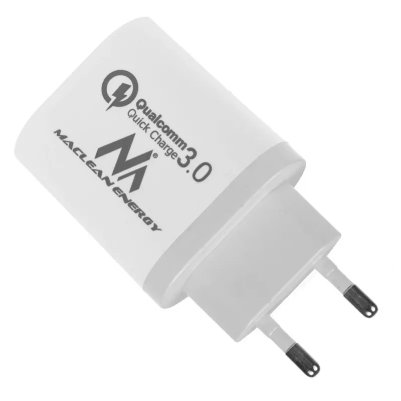 MACLEAN MCE479W sienas lādētājs — 3 portu USB ātrais lādētājs, 18 W kopējā jauda