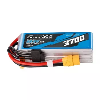 baterija Gens ace GEA376S60X9GT 22.2 V LiPo iebūvēts RC modeļiem, 0.536 kg, melns/zils/pelēks/balts