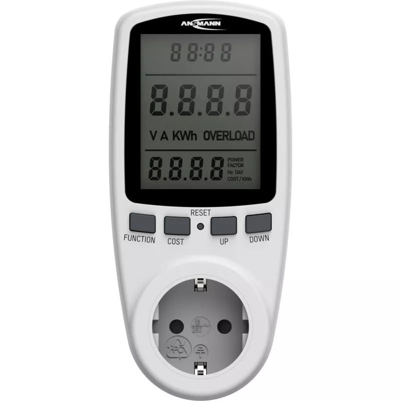Enerģijas izmaksu mērītājs ANSMANN APM2 120-0007 ar LCD displeju