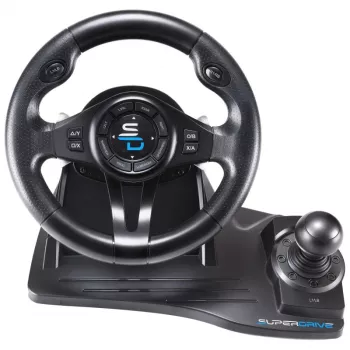 Subsonic SA5596-NG spēļu kontrolieris melns USB stūre pedāļi 270°