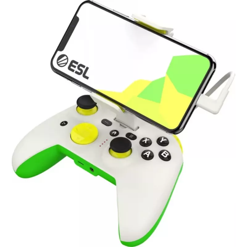 Gamepad RiotPWR RP1925ESL USB Type-C vadu, zaļš, balts, dzeltens