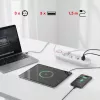 Strāvas sloksne MACLEAN MCE394W — 3 rozetes, 3×USB 2.1A, 110–240V AC, 2500W, 1,5 m kabelis, balta