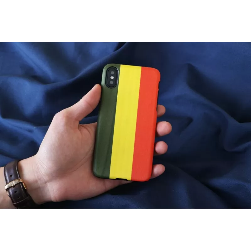 man and wood viedtālruņa maciņš iPhone X/XS — Reggae Melns, aizsargājošs ciets aizmugures vāciņš