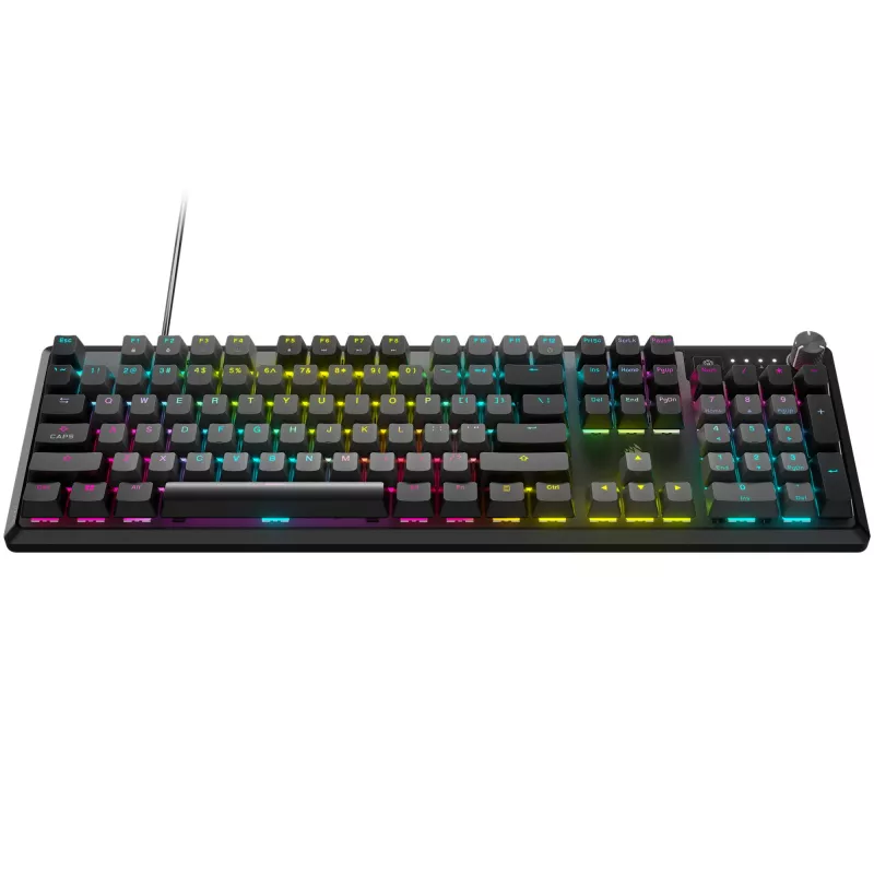 Corsair K70 CORE RGB tastatūra spēlēm USB QWERTZ vācu pelēka