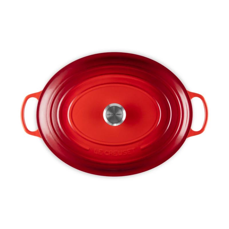 Le Creuset Signature ovāls cepešpanna ķiršu krāsā 40 cm
