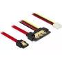 SATA kabelis DeLOCK 85234 0.3 m SATA 7-pin + Molex 4-pin SATA 22-pin Melns