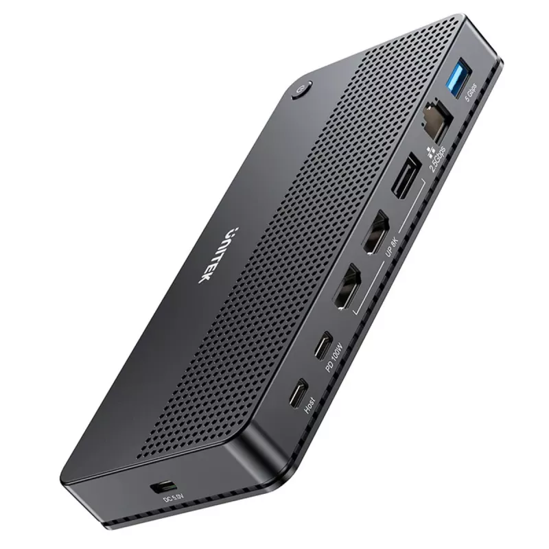 Dokstacija UNITEK D1104A01 USB4 vadu 100W strāvas padeve