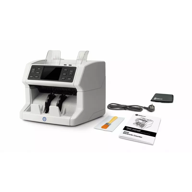 Banknošu skaitīšanas mašīna Safescan 2850 Balta LCD AC 110-240V