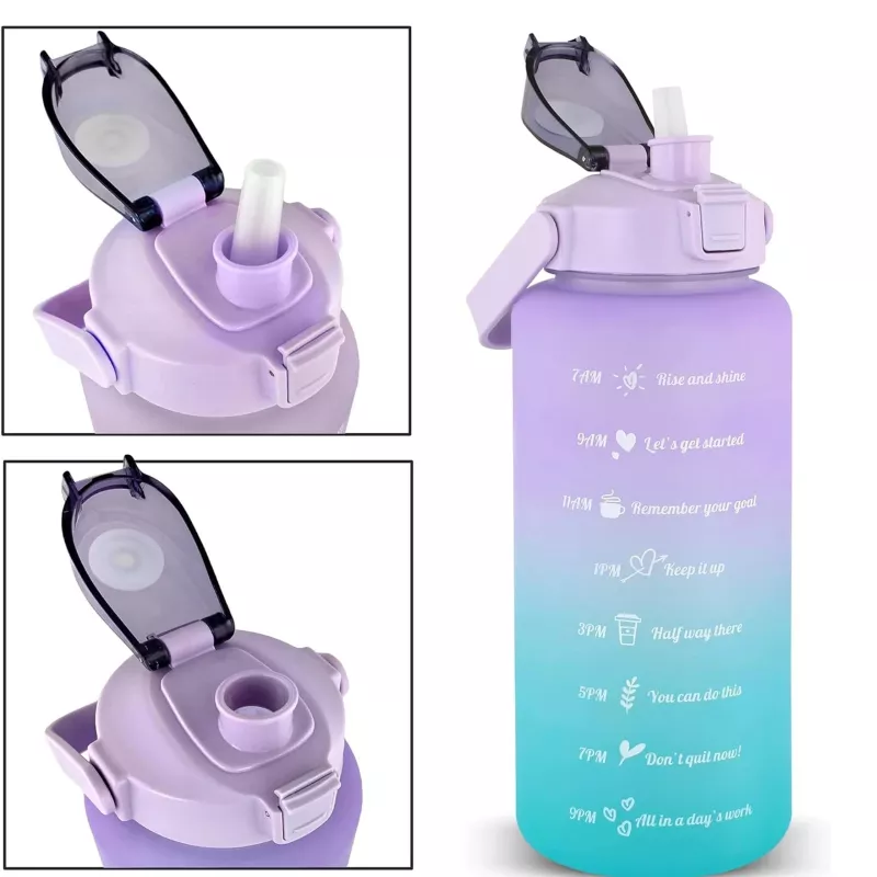 Extralink Motivational Bottle, ūdens pudele, 2000 ml, violeti-zila, BUT-992