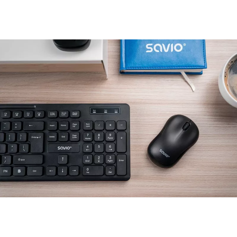 Savio KB-02 tastatūra mājām/birojam USB QWERTY melna