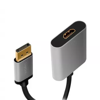 LogiLink CDA0108 video kabeļa adapteris 0,15 m DisplayPort HDMI melns pelēks