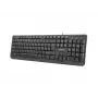 NATEC KEYBOARD TROUT SLIM USB, US IZKĀRTOJUMS, MELNS