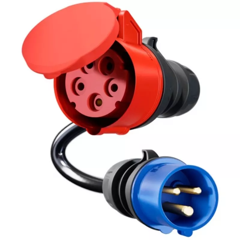 go-e Adapter Gemini flex 11 kW on CEE zilais 16 A Kabelis 0,3 m