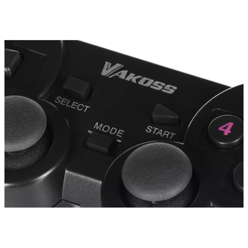 Spēļu kontrolieris VAKOSS GP-3925BK Melns bezvadu RF analogais/ciparu PC un PlayStation 3, 12 pogas, 2,4 GHz, nano uztvērējs