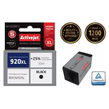Activejet AH-920BCX tinte (aizstāj HP 920XL CD975AE; Premium; 50 ml; melna)