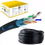Tīkla kabelis Extralink vītā pāra CAT6 FTP (F/UTP) V2 āra lietošanai 305M melns