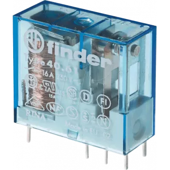 FINDER FIN 40.61.7 24V4 - Steck-PCB relejs, 1 CO, 16 A, AgSnO2, 24 V DC jutīgs (406170244001)